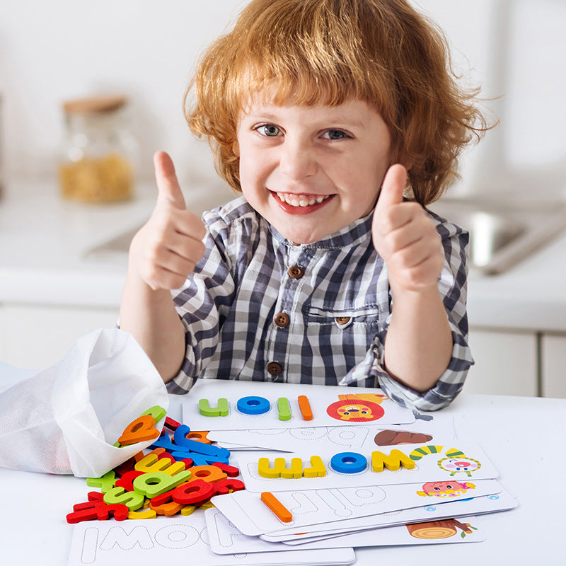 Fun Wooden Spelling Game: Master 26 Letters Early On!