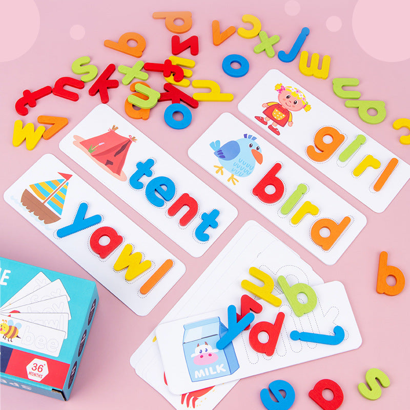 Fun Wooden Spelling Game: Master 26 Letters Early On!