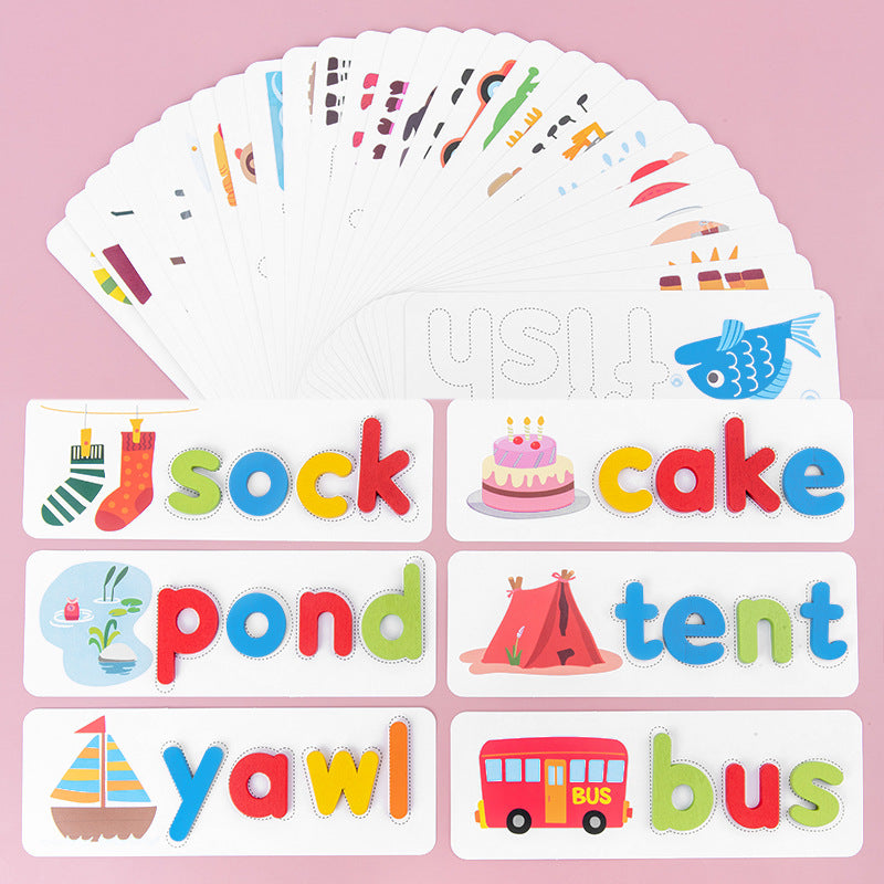 Fun Wooden Spelling Game: Master 26 Letters Early On!